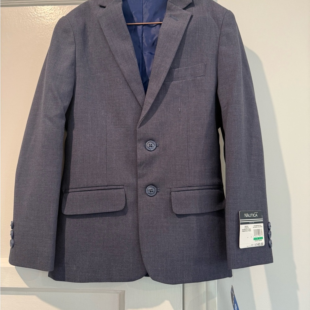 Nautica Norwegian Blue Grey Blazer, Pants and Shirt  - Youth